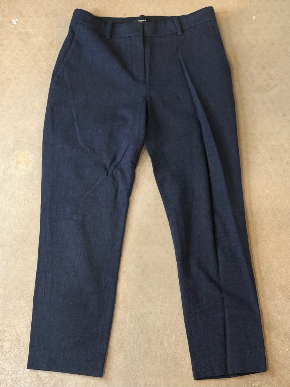 Theory Tailored Ankle Fit Navy Pants